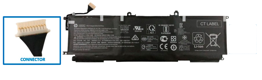 HE1620-O, HP, ORIGINAL, BATTERY, 11.55V, 3CELL, 4450MAH, 51.4WH, - HE1620-O - AmericanStock Guadalajara, Jal.