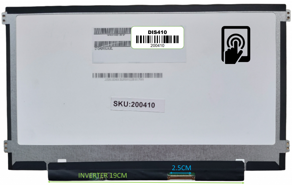 DIS0410, TOUCH DISPLAY, 11.6 INCH, RESOLUTION (1366*768), GLOSSY - DIS0410 - AmericanStock Guadalajara, Jal.