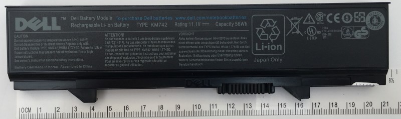 DE1014-O, DELL, ORIGINAL, BATTERY, 11.1V, 6CELL, 5100MAH, 56WH, - DE1014-O - AmericanStock Guadalajara, Jal.