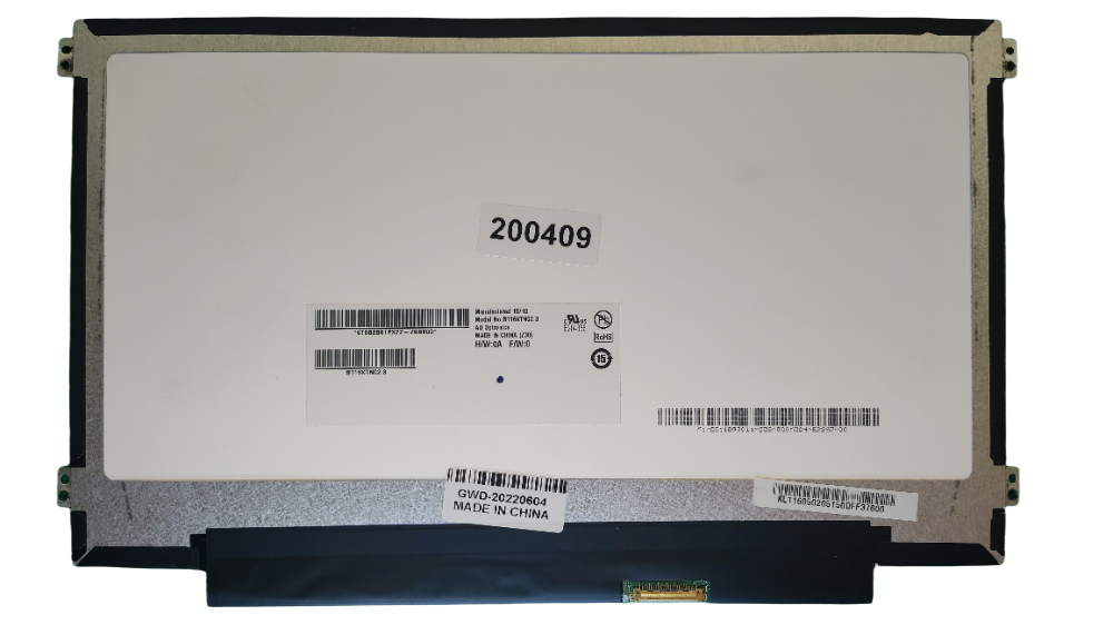 DIS409 WIDE DISPLAY DE 11.6 PULGADAS, RIGHT CONNECTOR, 30 PINES, LEFTH AND RIGHT BRACKETS, RESOLUTION (1366768) MATTE - DIS409 - AmericanStock Guadalajara, Jal.