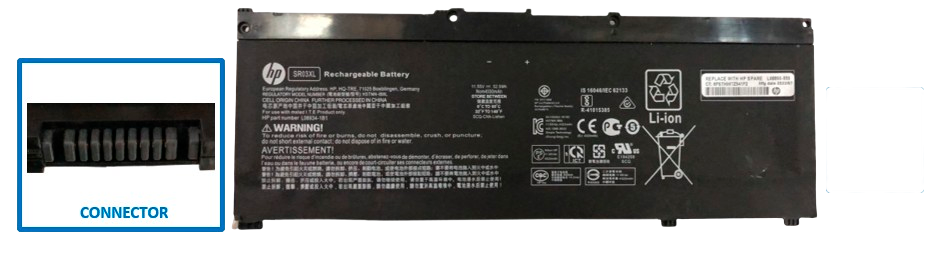 HE1609-O, HP, ORIGINAL, BATTERY, 11.55V, 3CELL, 4550MAH, 52.5WH, - HE1609-O - AmericanStock Guadalajara, Jal.